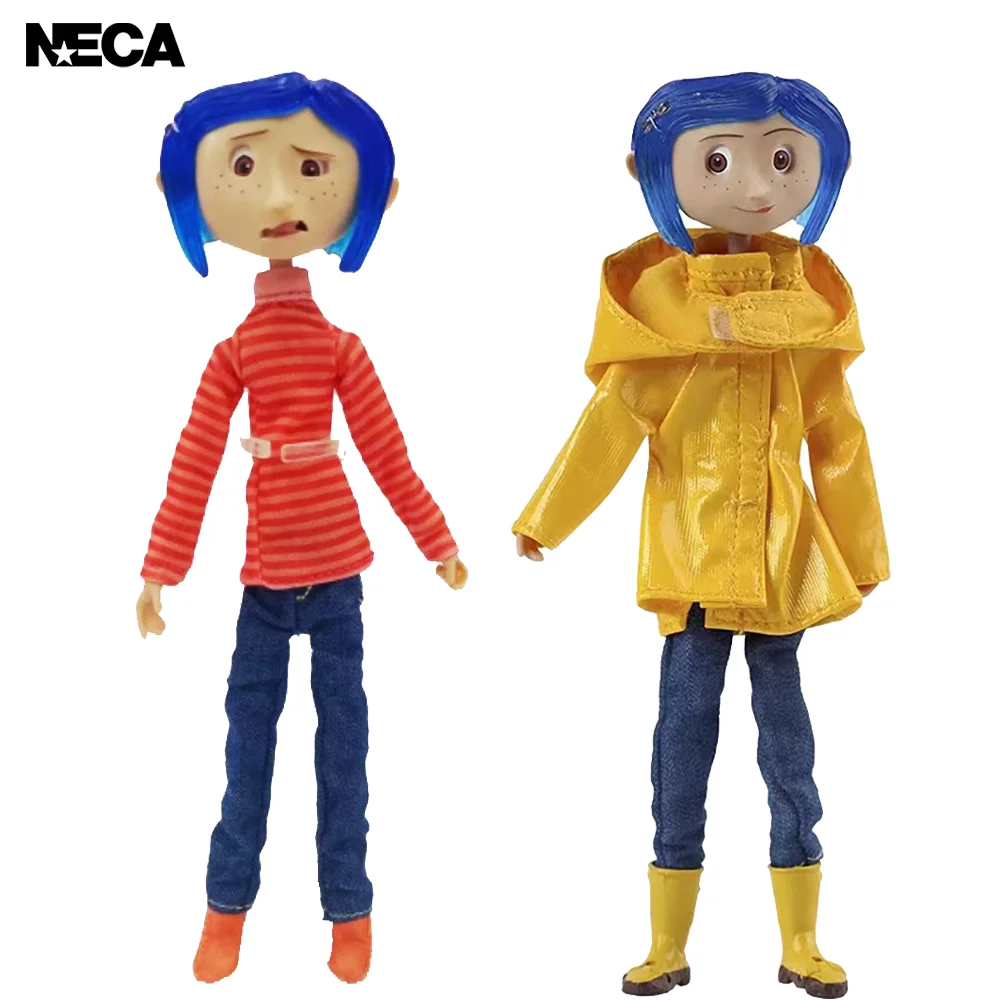 

NECA Movie Version of Ghost Mother Caroline Raincoat Version of Striped Shirt 18CM Children's Toy Gifts Collect Toys