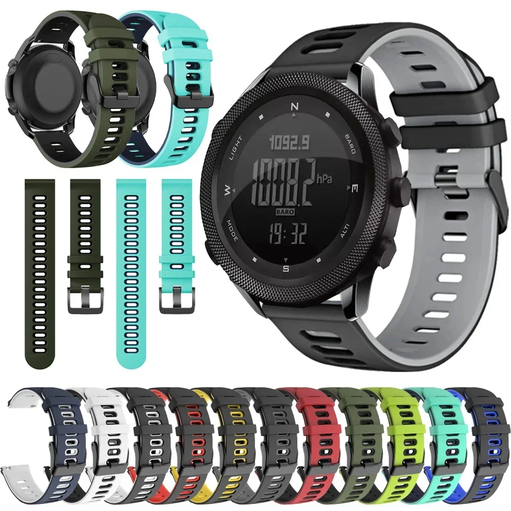 Sports Silicone Strap for Smartwatch - Swim Soft Watchband 22mm Bracelet Accessories