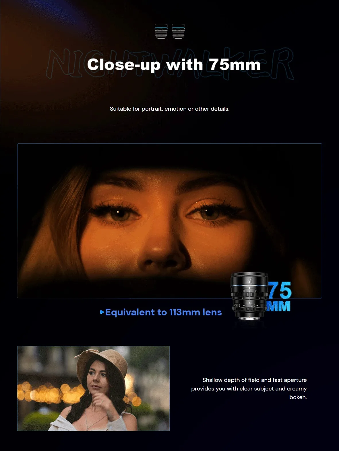 SIRUI NightWalker Series 16mm 24mm 35mm 55mm 75mm T1.2 Cine Lens for Sony E FX3
