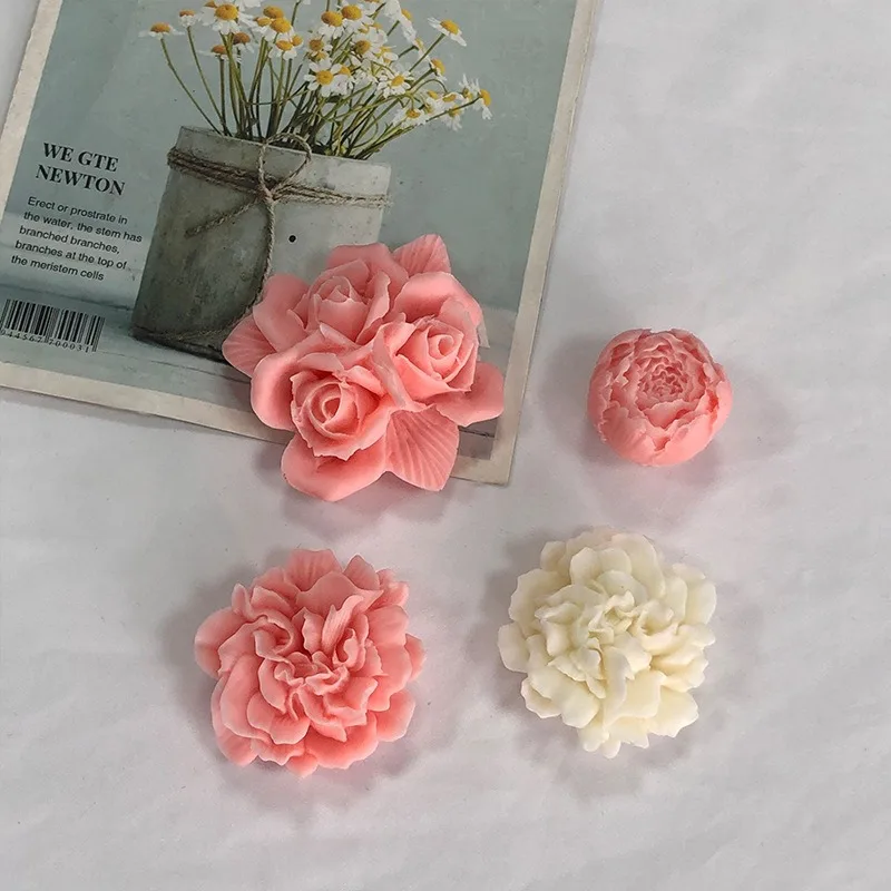 

Rose Flower Silicone Soap Mold Flower Bouquet Aromatherapy Plaster Craft Moulds Chocolate Cake Decor Baking Tool Wedding Gifts