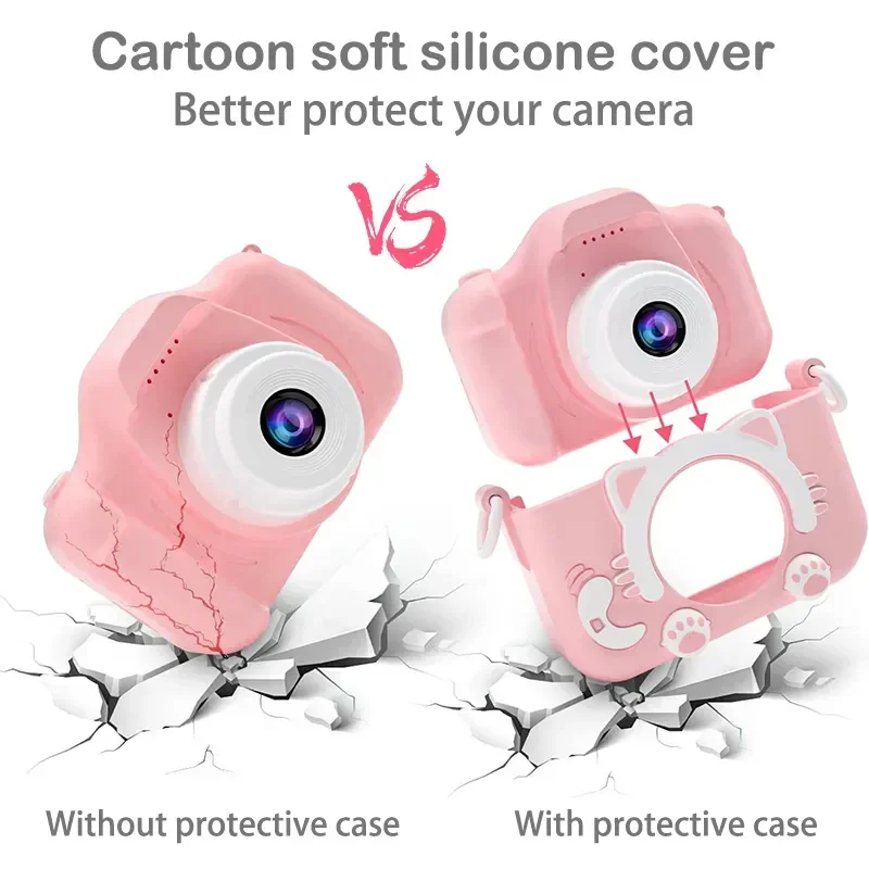 Children's Camera Toy 1080P HD Screen Outdoor Toys for Girls Boys Christmas Gifts Mini Children camera Digital Camara Fotos Kids