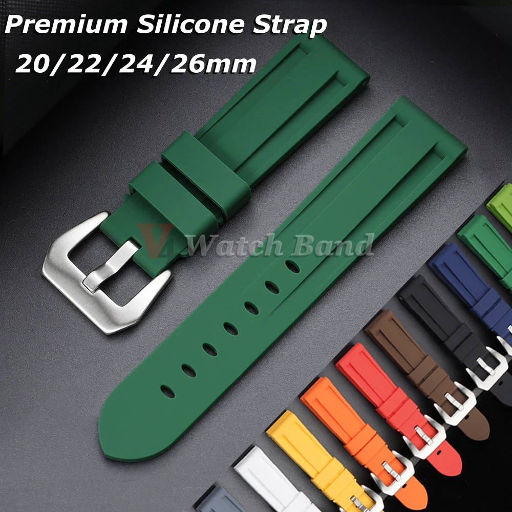 Deluxe Silicone Waterproof Sports Watch Band for Men - Universal Fit Wristband