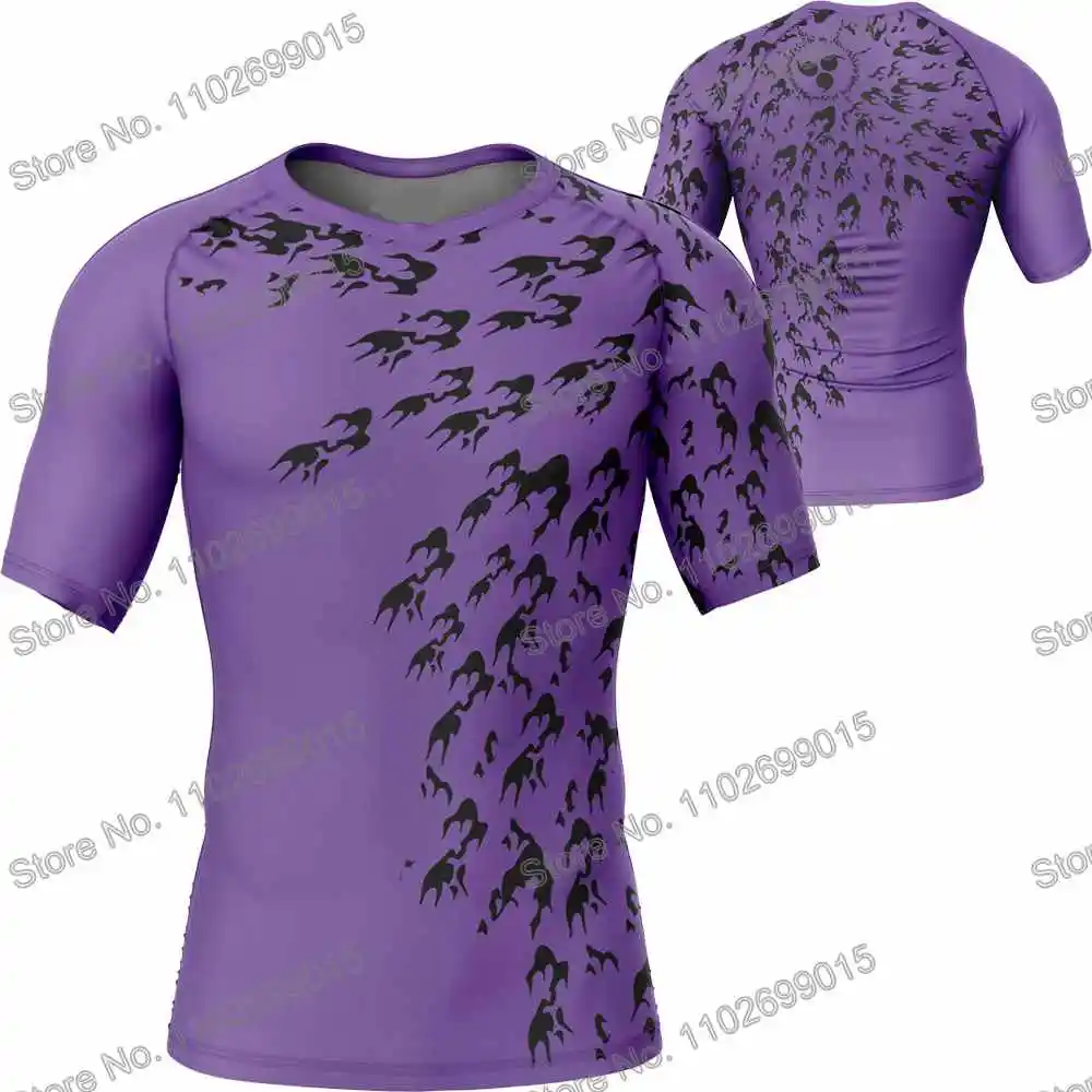 Popular Cartoon Animation Surfing Clothing Men Rash Guard Summer UV Protection Diving Short Sleeve Swimwear UPF 50+ Beach Tights