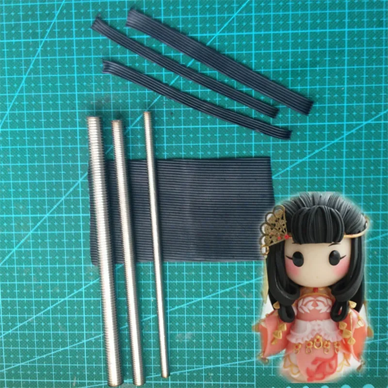 3Pcs/Set Professional Clay Sculpture Hair Texture Tool Special Texture Effect Tool for Doll Making Handmade Tools