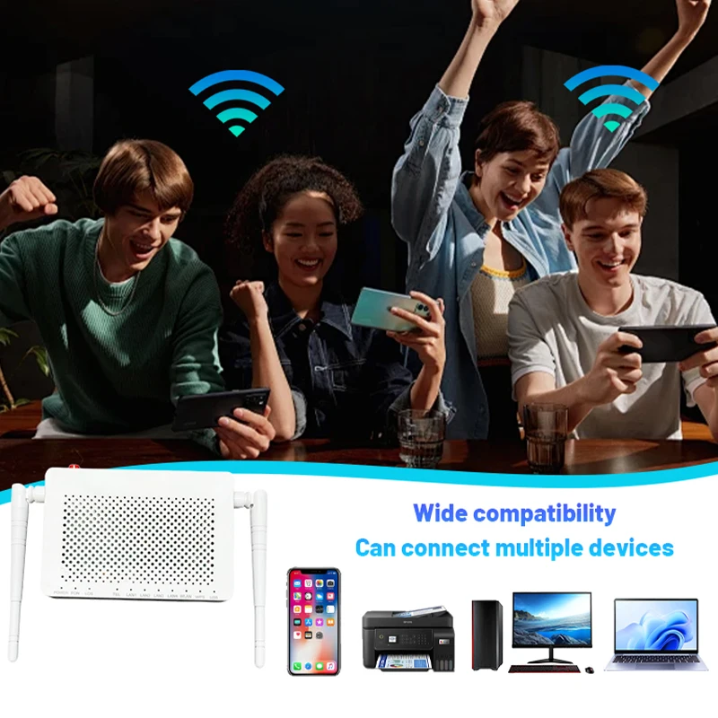 Original F663NV3A four port ONU optical modem XPON GPON EPON 1GE+3FE+1 POTS+Wifi ONT English firmware antenna router modem