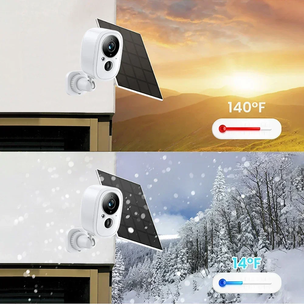 투야 1080P IP 카메라, 야외 IR 나이트 비전, 모션 감지, 양방향 오디오, IP66 생존 IP 카메라, 3.6mm, 120 ° 광각