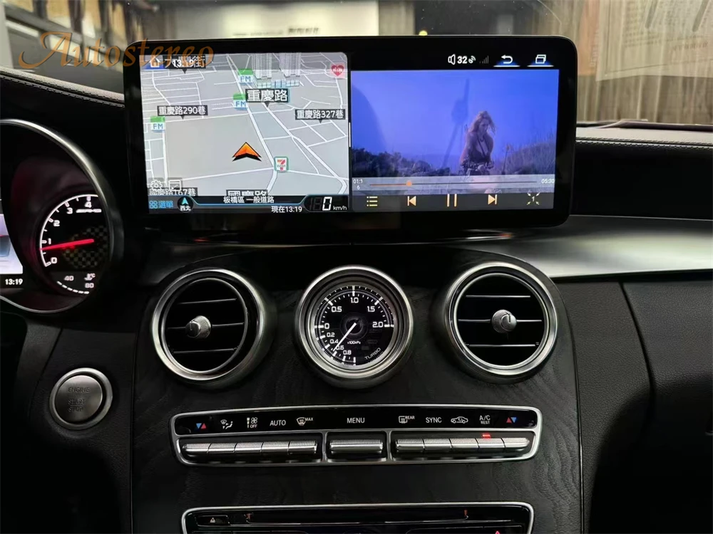 Ultra Dual BT Carplay 4G Android 14 For Mercedes Benz C Class W205 GLC X253 2015