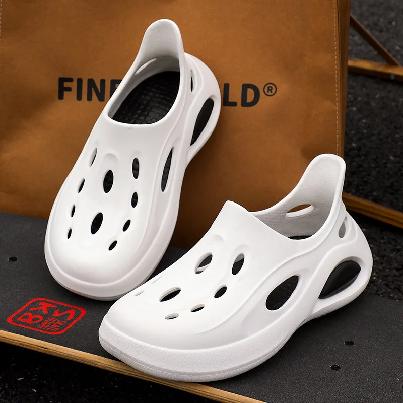 Men's Slip-on Sandals For Summer Outdoor Non-slip Breathable Sport Slippers For Students Rainy Day Stylish Versatile Sandals