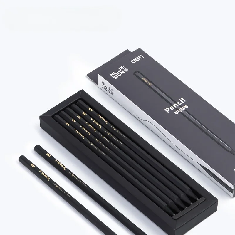Nusign 10/30 Pcs Black Wood Graphite Pencil Set HB 2B Professional Drawing Sketching Pencil Art Supply for Beginner & Pro Artist 5