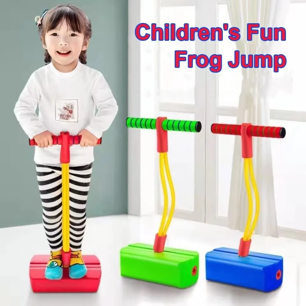 Safe Children Pogo Stick Jumper Bounce Sense Training With Squeaky Sounds Frog Jumping Toy Children's Grow Taller Balance Toy