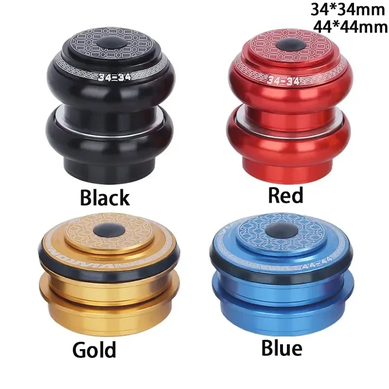 MTB bicycle headset 28.6mm threadless straight tube fork CNC 1-1/8" 34MM sealed bearing 44MM semi-integrated