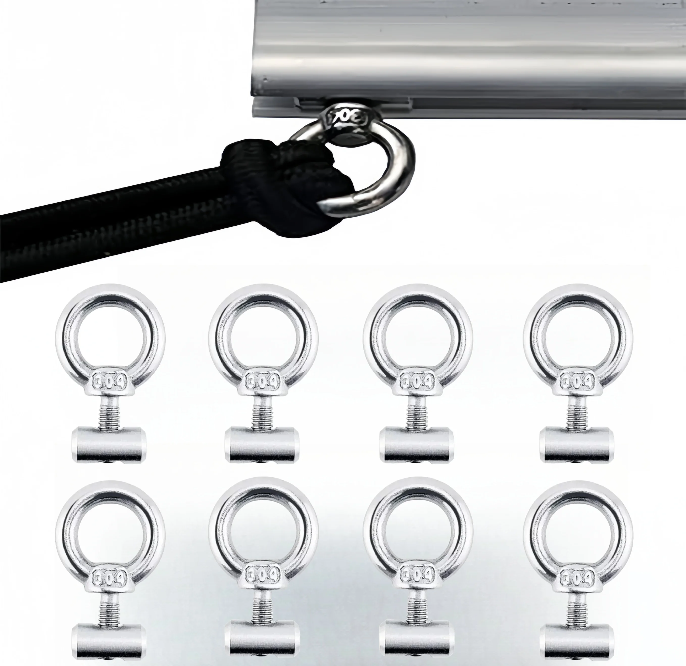 2/4/8Pcs Awning Rail Stoppers Motorhome Campervan Caravan Silver Stainless Steel M4 X 12mm X 6mm Diameter Camper RV Parts