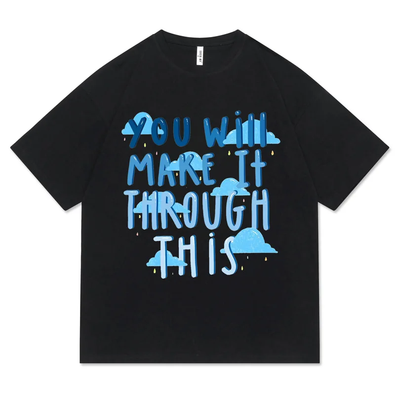 

2022 New Short Sleeve Cotton Summer Trend Tees Casual Men and Women All-Matching Top High Street Hip Hop Loose Graphic T Shirts