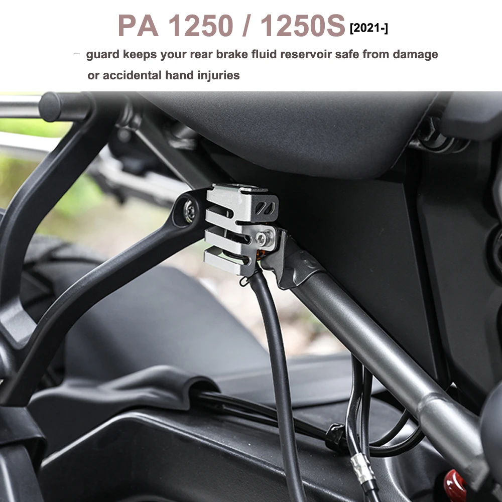 

New Motorcycle Rear Brake Pump Fluid Reservoir Guard Cover Brake Protector For Pan America 1250 PA1250S PA 1250S 2021 2022