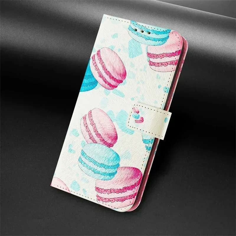 Painted Leather Flip Case with Card Pocket Cover