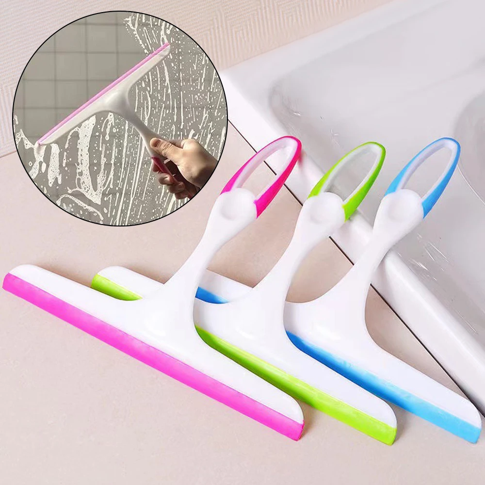 

Glass Window Wiper Soap Cleaner Soft Silicone Blade Home Shower Bathroom Mirror Scraper Car Windshield Wiper Household Cleaning