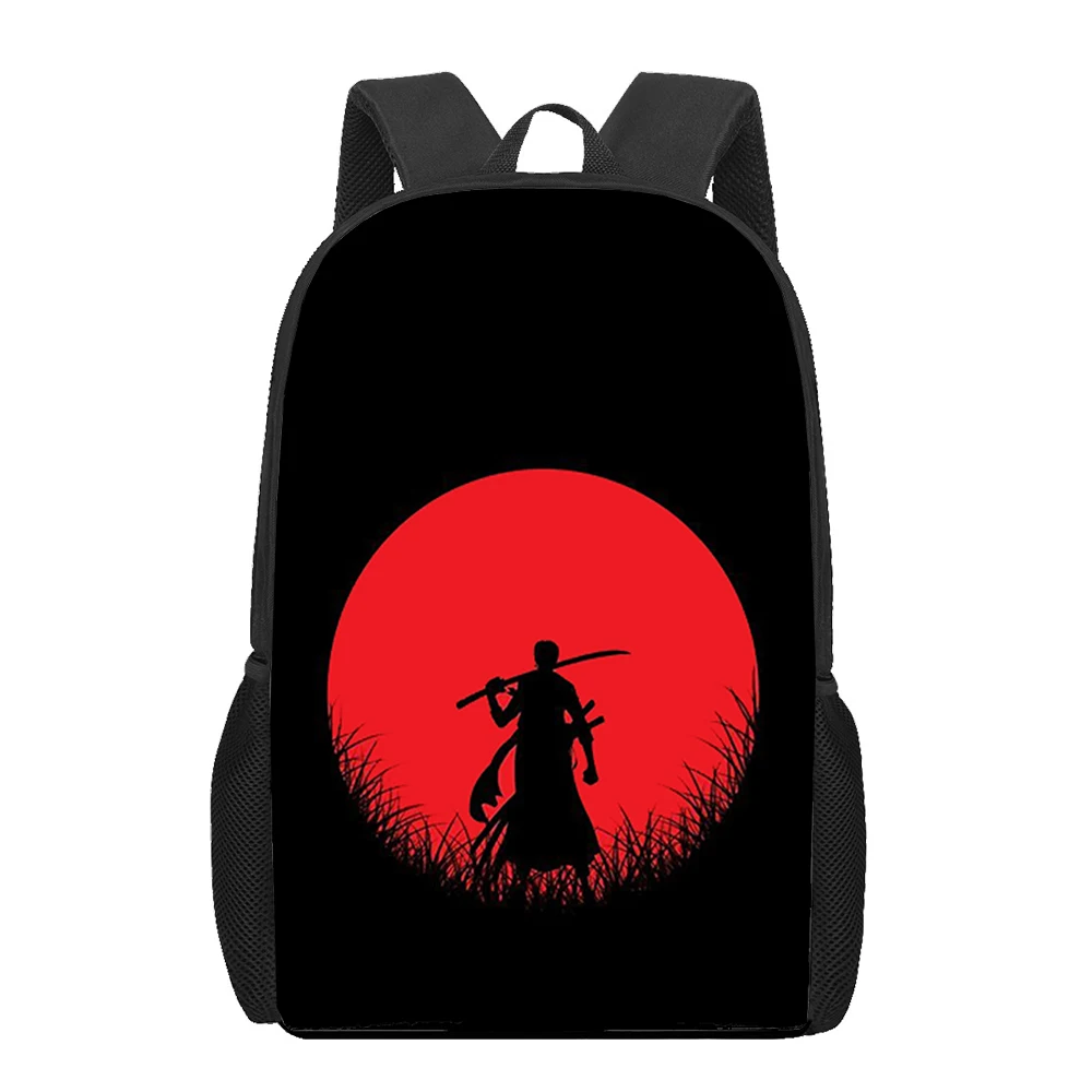 Japan Samurai Art 3D Print School Bag Set for Teenager Girls Primary Kids Backpack Book Bags Children Large Capacity Cackpack