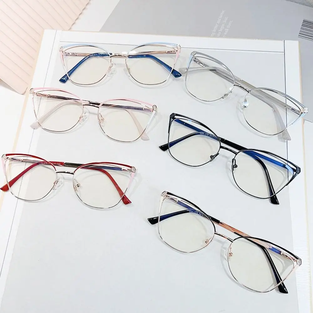 Trendy Blue Ray Blocking Anti-Blue Light Glasses Ultralight Eye Protection Square Eyeglasses Women Designers Metal Frame Glasses blue light blocking glasses metal frame glasses
