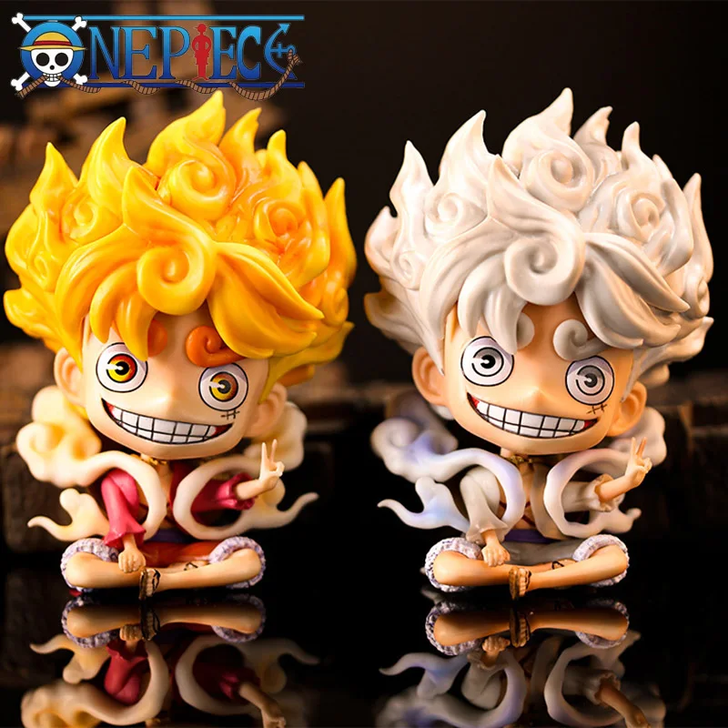 12Cm One Piece Nika Rufy Anime Figure Q Version G5 Fifth Gear Sun God Manga Statue Pvc Action Figurine Garage Kit Model Toys