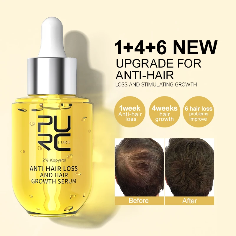 PURC Hair Serum Root Strengthening Thicker Fuller Nourishing & Repairing Scalp Treatment Hair Care Products for Men and Women purc 10pcs hair growth for men women products ginger hair oil fast grow serum anti loss regrowth scalp treatment hair care