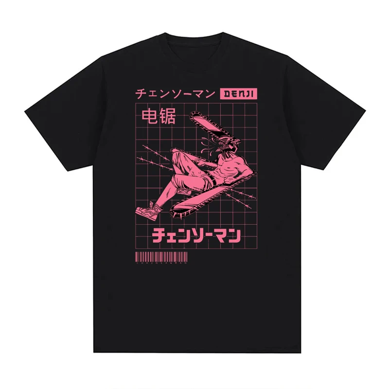 T-shirts Chainsaw Man Manga Graphic Print Short-Sleeve Unisex Tops 100% Cotton EU Size
