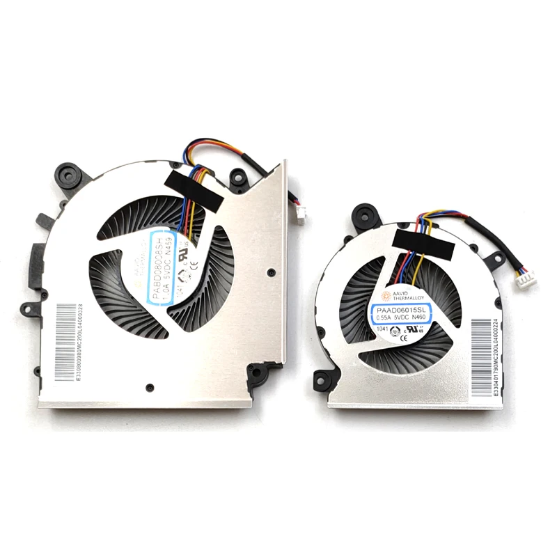 para Msi Katana Gf66 Gf76 11sc 11uc 11ud 11ue 11ug 12uc 12ud 12ue 12ug 12ugs Laptop Cpu & Gpu Ventilador de Refrigeração 5vdc um Par Novo