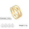 HIPEE Stainless Steel Multi Layer Rings for Women Minimalist Style Line Geometric Structure Ring Fashion Jewelry Wedding Gifts 5