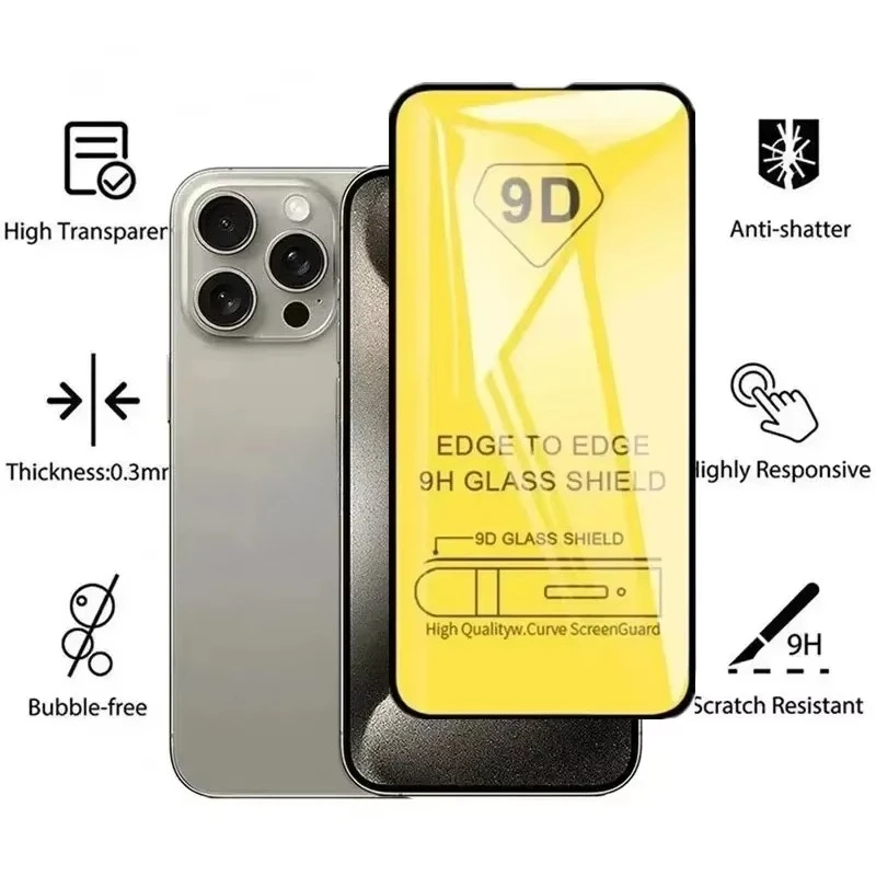 Premium 9D Tempered Glass Screen Protector - Universal Fit