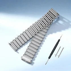 Sleek Stainless Steel Ladder - Style Universal Quick - Release Watch Band - 22mm (Silver)