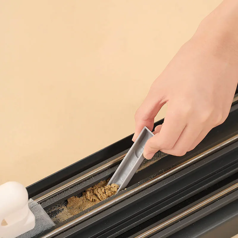 Groove Cleaning Tool Window Frame Door Groove Cleaning Brush Sliding Door Track Tools Hand-held Crevice Cleaner cleaning brush