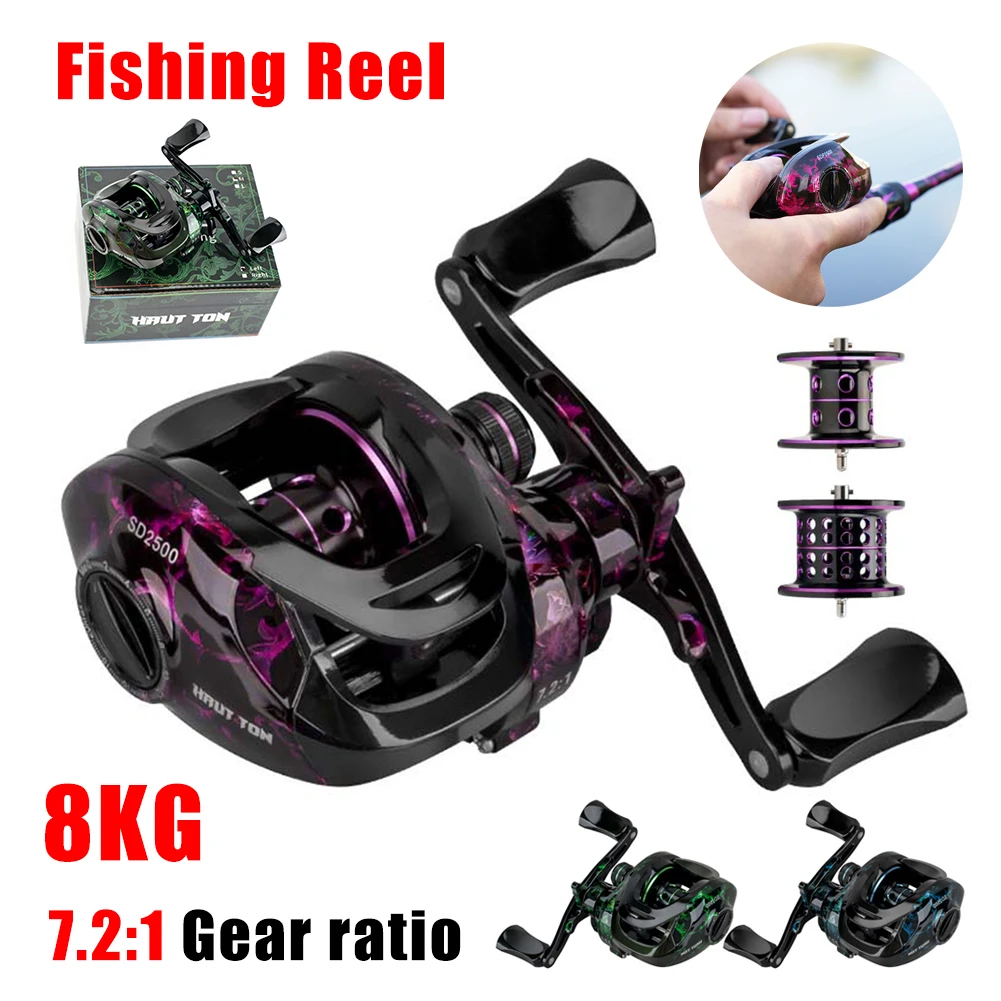 

Ultra Smooth Fishing Baitcasting Reel Outdoor Sport Fishing Tool 7.2:1 High Speed Fishing Reel 8KG Max Drag Carp Fishing