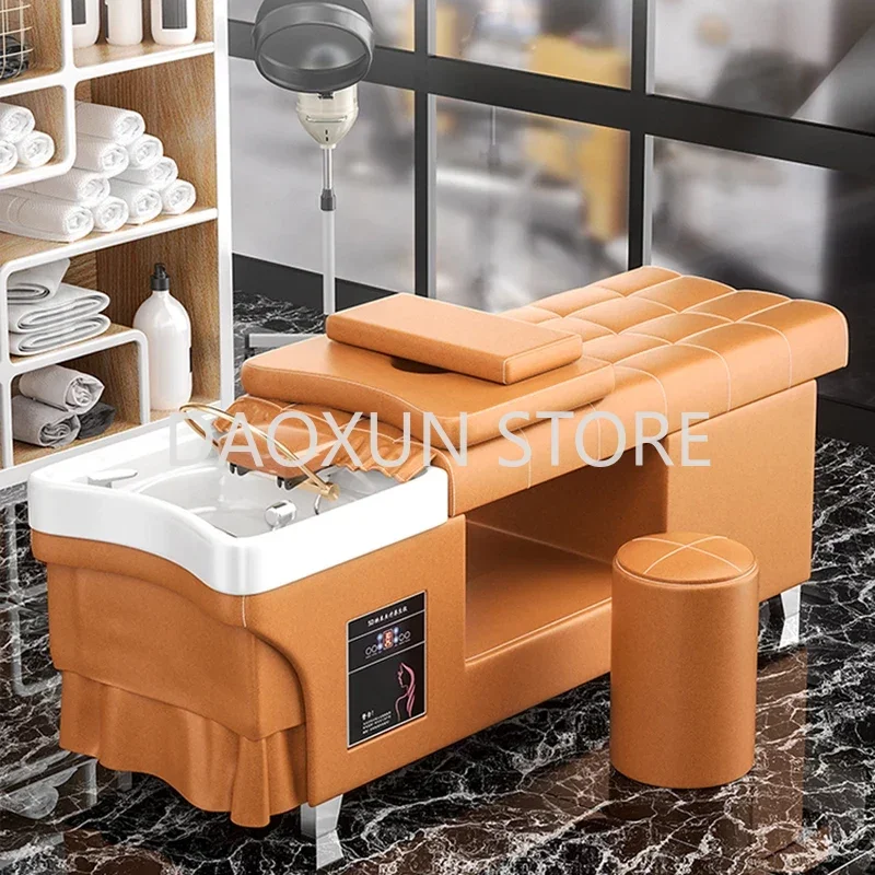 Head Spa Hair Washing Bed Shower Head Comfort Comfort Massage Shampoo Chair Salon Ergonomics Lavacabezas Salon Furniture MQ50SC
