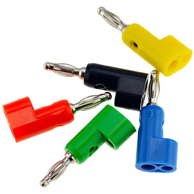 40pcs/4mm Adaptor Electrical Connecting bending L shape Banana Jack Plug Socket for Binding Post Test Terminal Connector