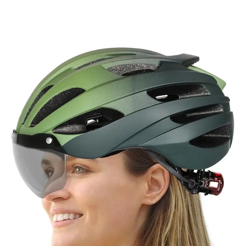 

Ultralight Bicycle HelmetRoad Mtb Mountain Bike Led With Removable Visor Goggles For Cycling Helmet Casco Accesorios