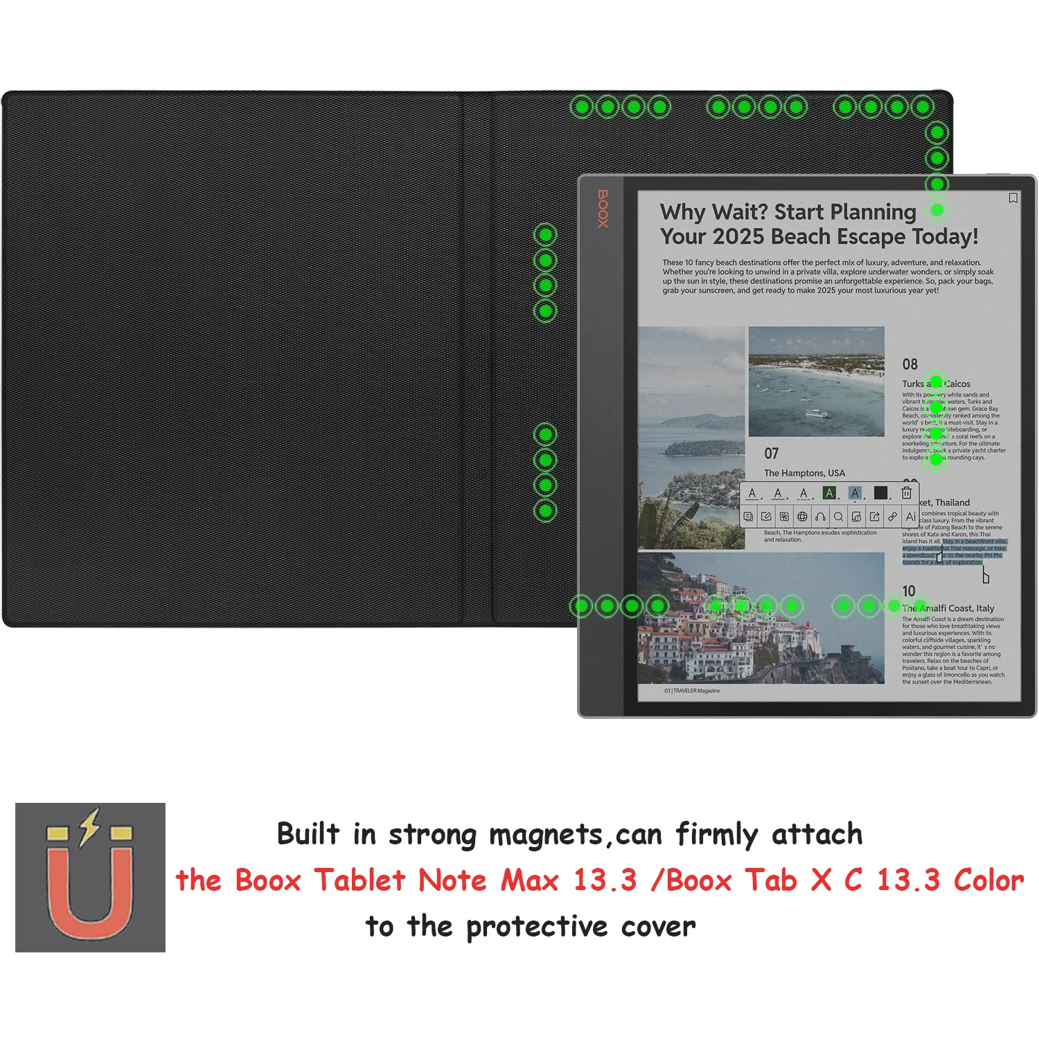 Magnetic Case for 13.3'' Onyx Boox Tab X C Color/Boox Note