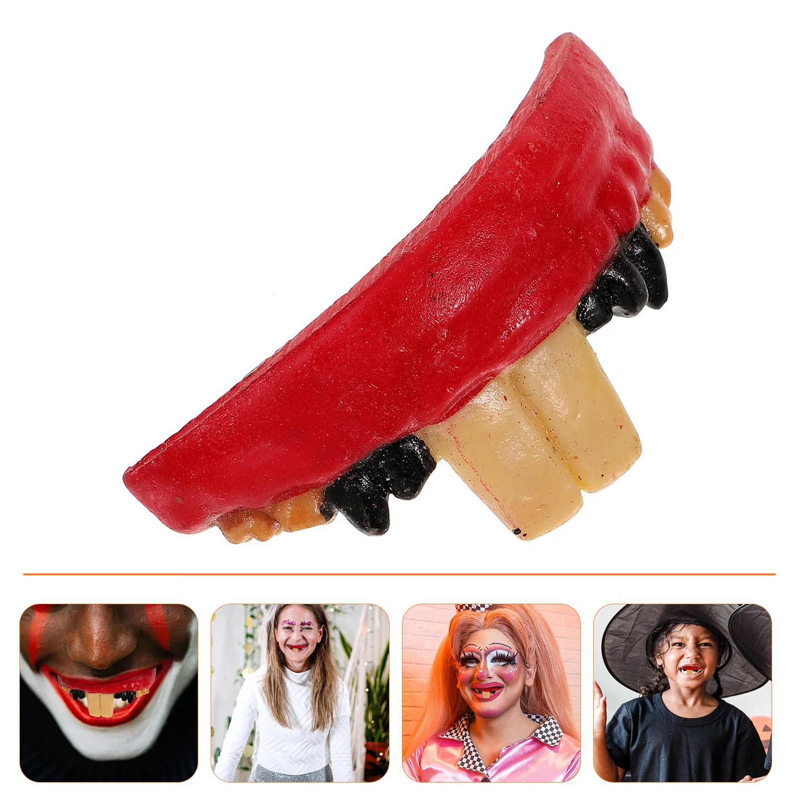 

Halloween Dentures Costume False Props Fake Teeth Decor Supplies Dreses Horrific Scary for