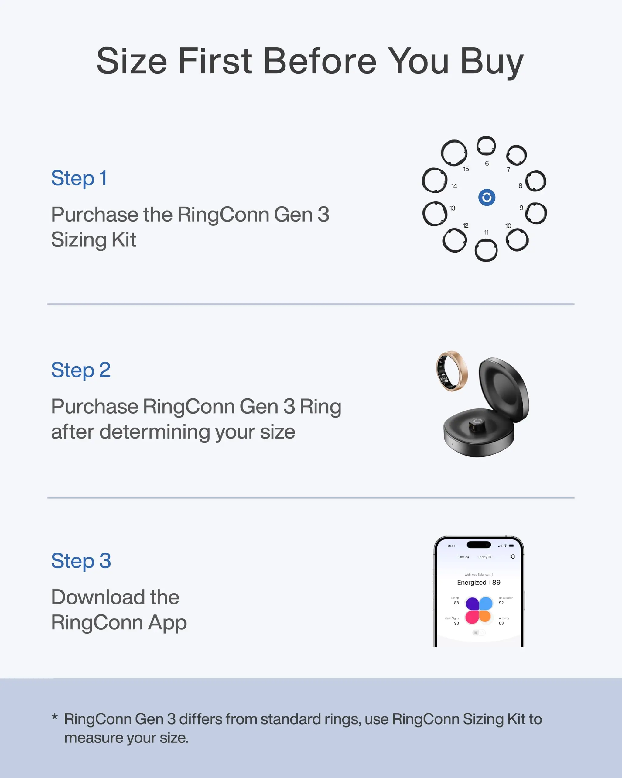 RingConn Gen 3, Smart Ring with Vascular Trends,  Vibration Alerts, Sleep, Fitness & Heart Rate, 14-Day Battery Life - 5