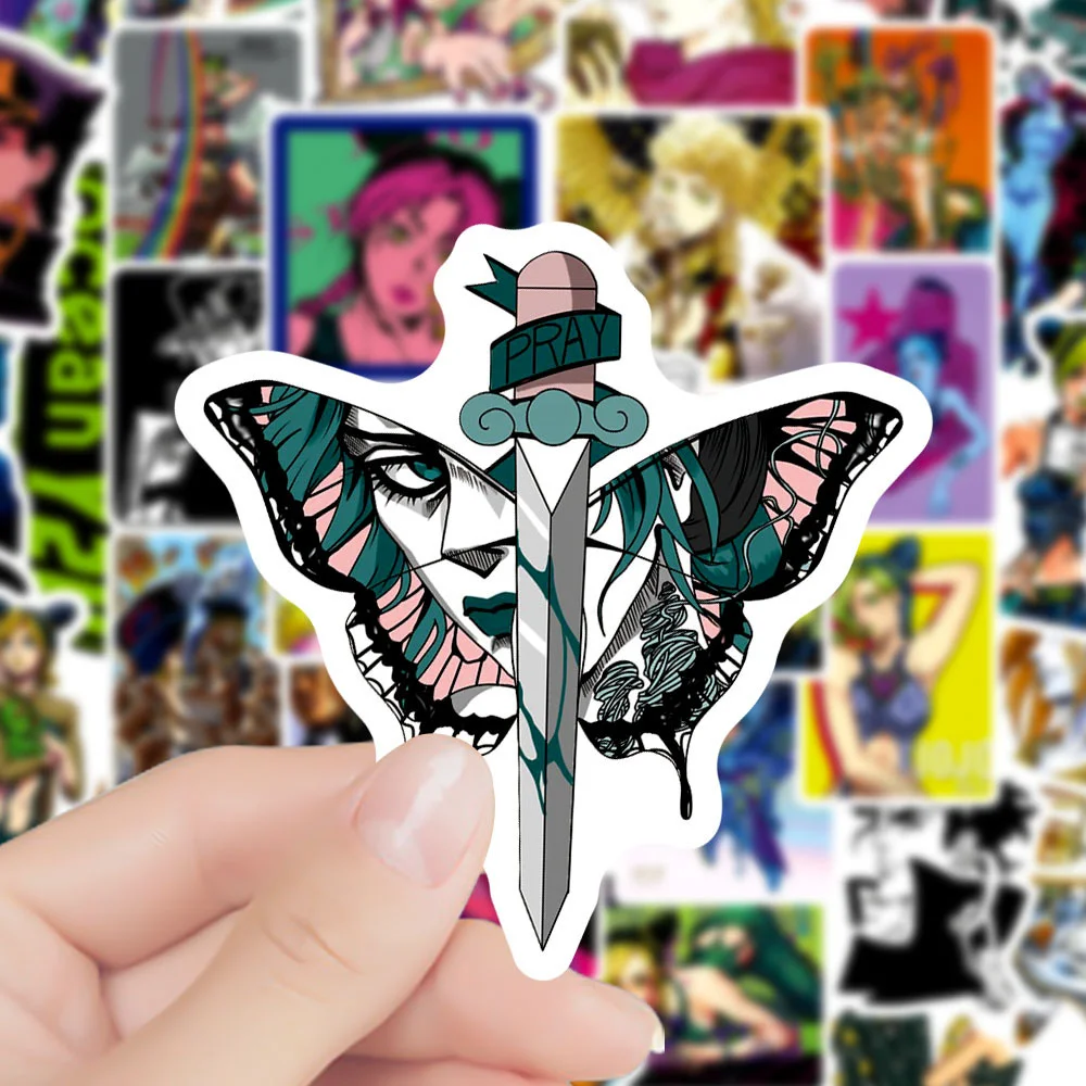 10/30/50PCS Anime Jojo Fantastic Adventure Graffiti Waterproof Sticker Personality Creative Decorationtrendrefrigeratorwholesale
