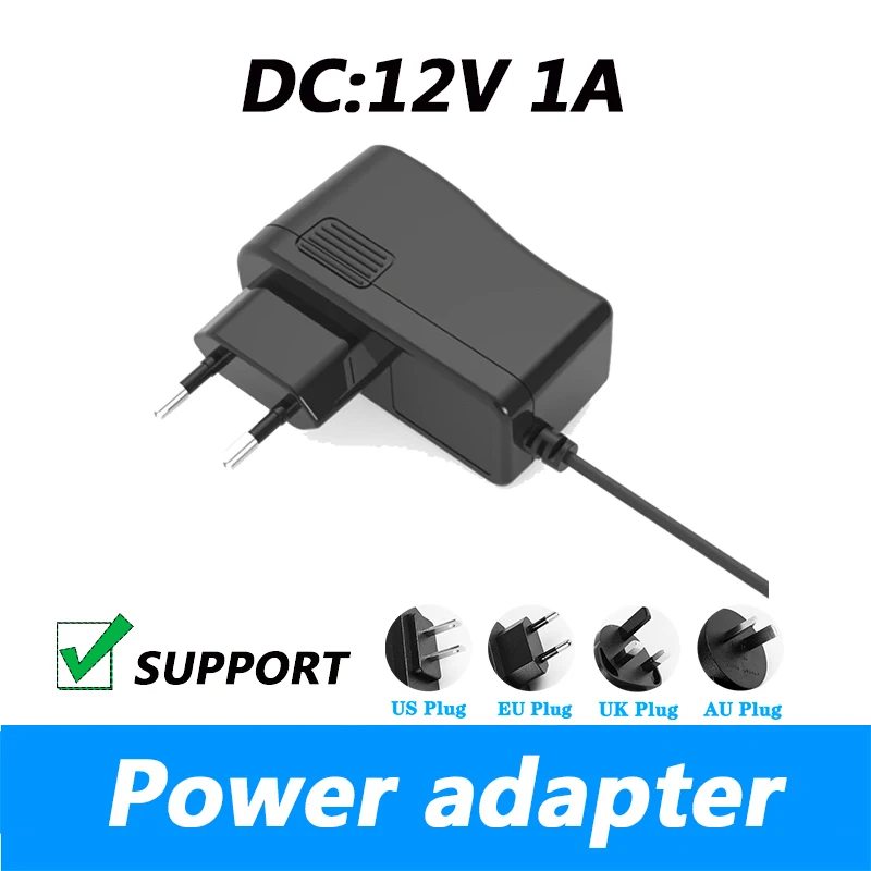 

AC 100-240V DC 12V 1A Power Adapter Switch Power Router Charger Cable UK Plug AU Plug 5.5*2.1MM Power Supply