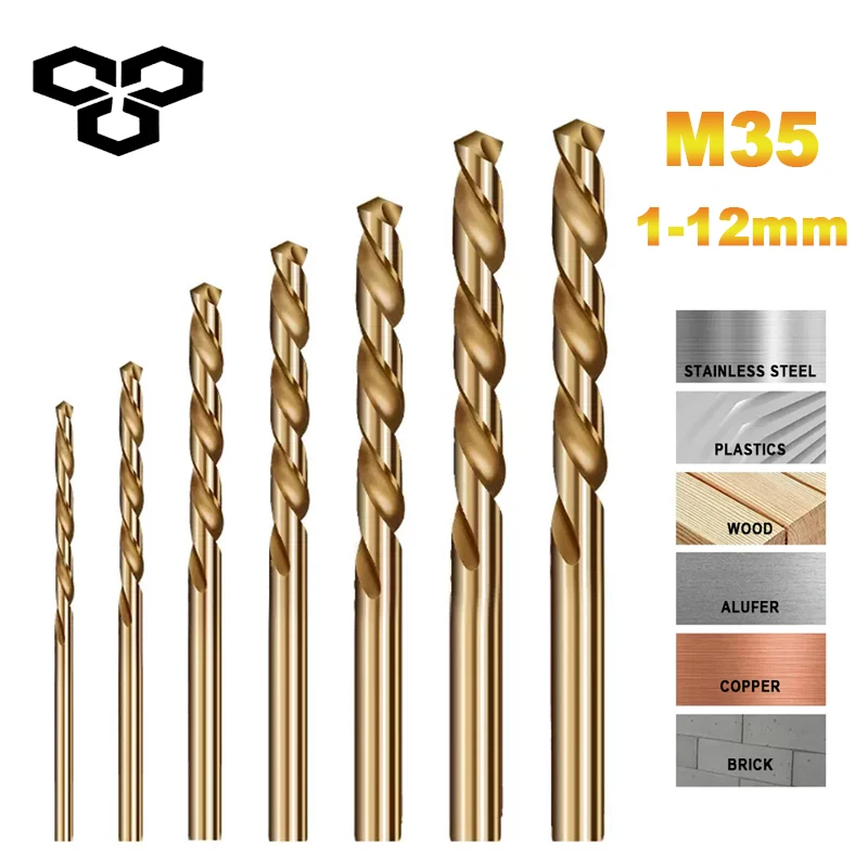 M35CobaltCoatedTwistDrillBitSetHSSMultiFunctionMetalDrillsPowerToolsSharpening