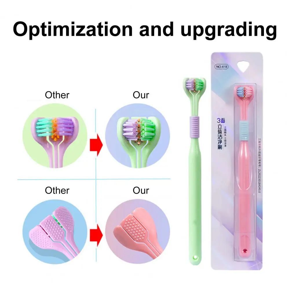 

Мужская зубная щетка с гладкими краями V-образной формы
