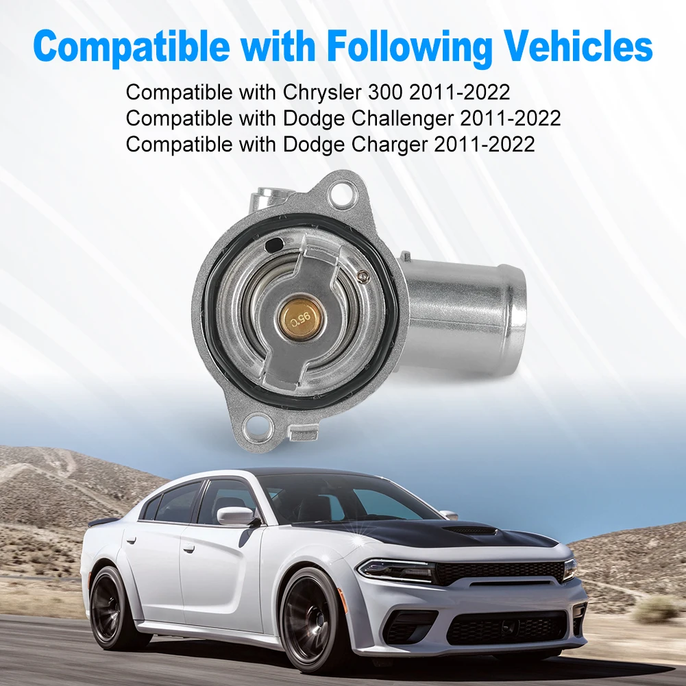 مبيت منظم حرارة مبرد المحرك من الألومنيوم لشاحن دودج تشالينجر وكرايسلر 300 2011-2022 5184977 أ 5184977 إعلان 902-3035