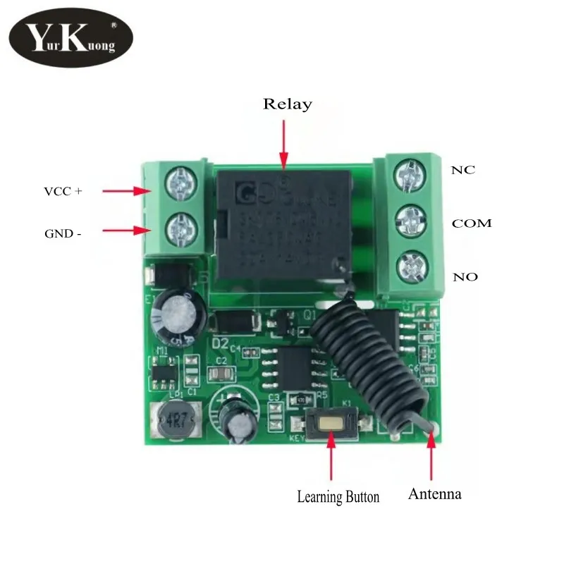 interruptor de controle remoto dc rf dc rele sem fio contato casa inteligente transmissor remoto pcb tx 01