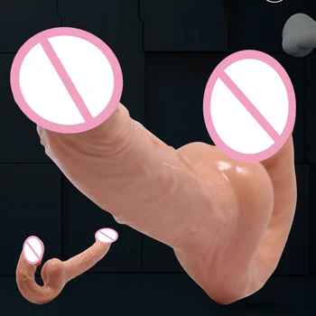 Double Penetration Dildo Sexy Toy for Pegging Strap On Strapless G Spot Dildo for Lesbian Women Two Ended Strap Penis Toy Couple 3