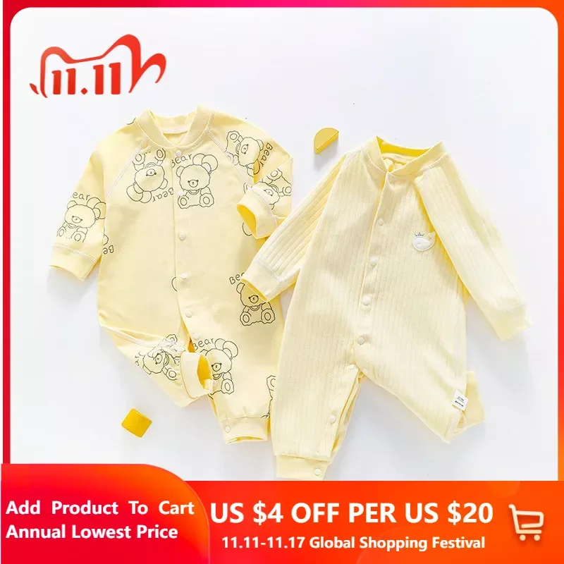 Bodysuitsonepieces100CottonLongSleeveOnePieceOutfitToddler