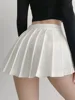 Zoki Sexy Women Pleated Skirts High Waist Summer Vintage Mini Skirts Korean Tennis Student White Designed Dance Skirt 3