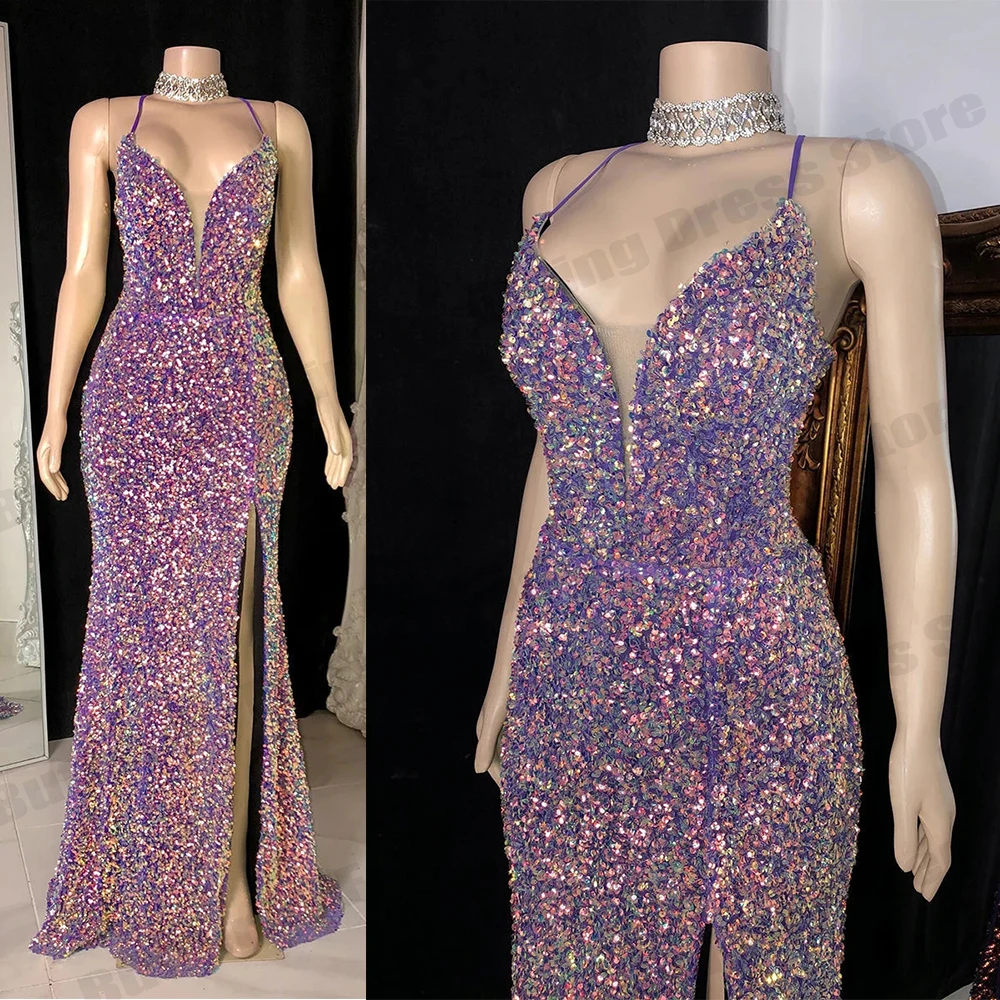 

Sexy Sparkling Deep V-neck Sleeveless Women Long Ball Dresses Elegant Backless Long Dresses Luxury Guest Dresses For Women 2023