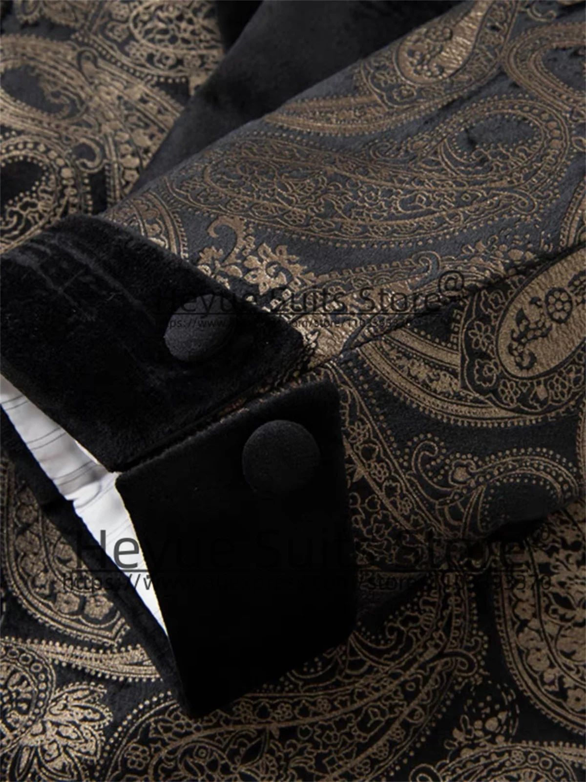 Luxuly Jacquard Pattern Men Suits Slim Fit Shawl Lapel Groom Wedding Tuxedos 2 Pieces Sets Business Male Blazer Costume Homme