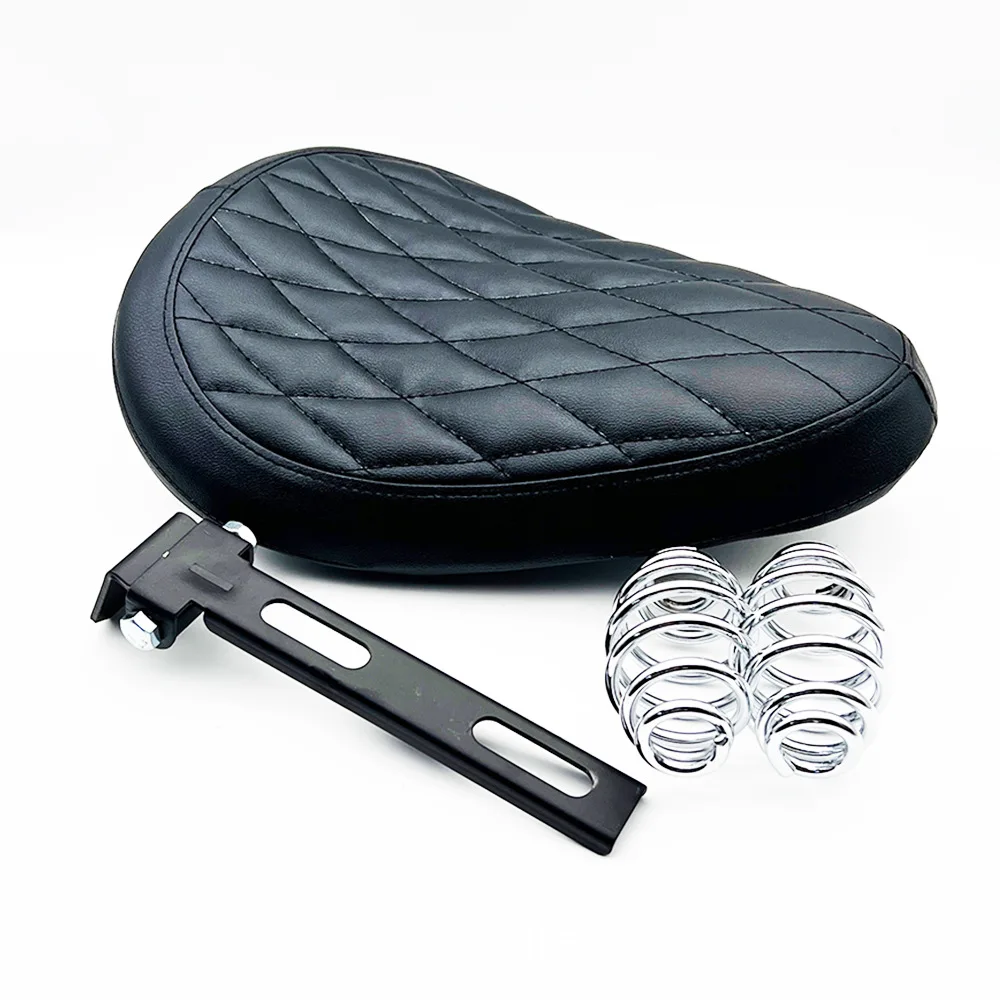 

5pcs General Motorcycle Backrest Diamond Plaid Black Backpack Motorcycle Cushion Set Backrest Pillow