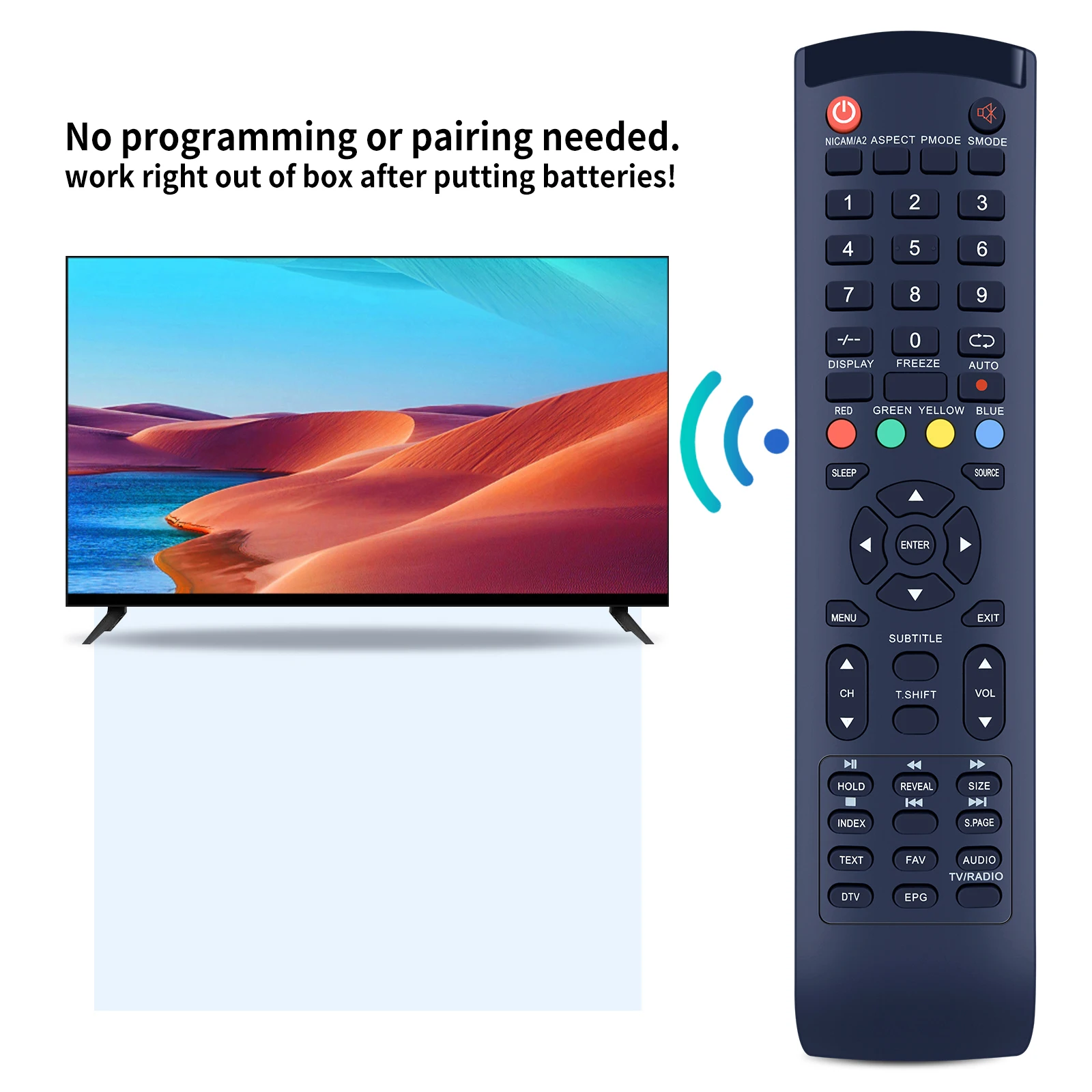 리모컨 스마트 LCD HDTV TV, Solstar DIGITAL HKC EH32H4D EH40D4K 32D7A 및 SANSUI STY0632C